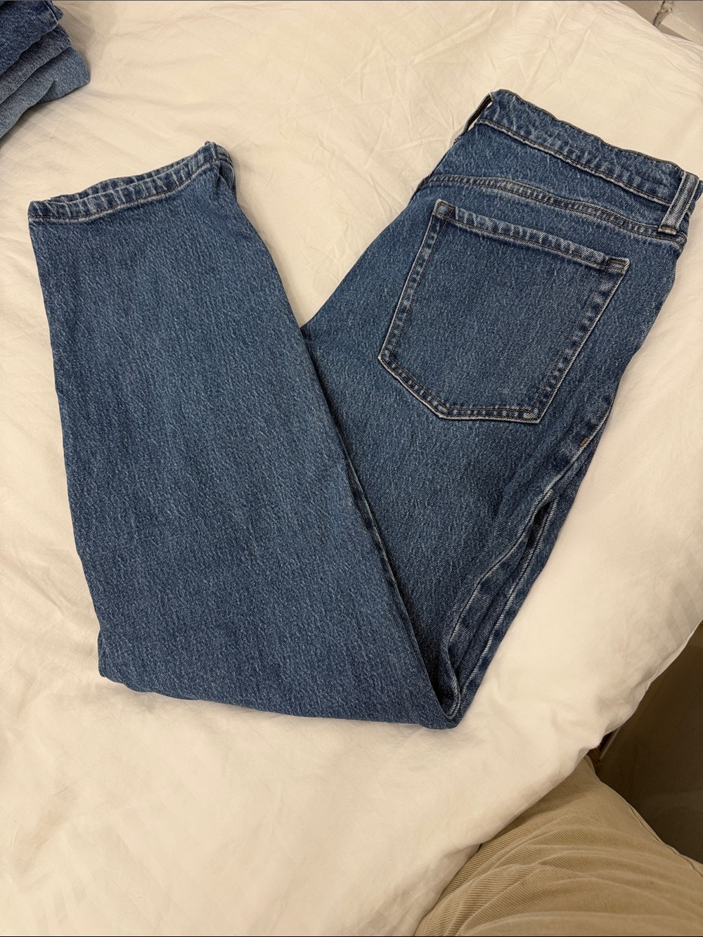Banana Republic Straight Leg Jeans in Medium Blue Denim
